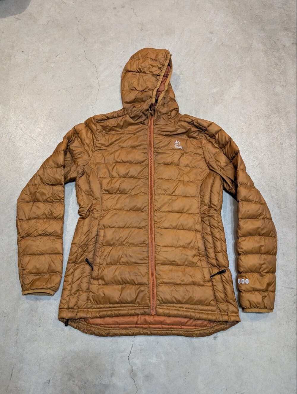 My Trail 800 Goose Fill Down Jacket Hooded Women's S Full Zip